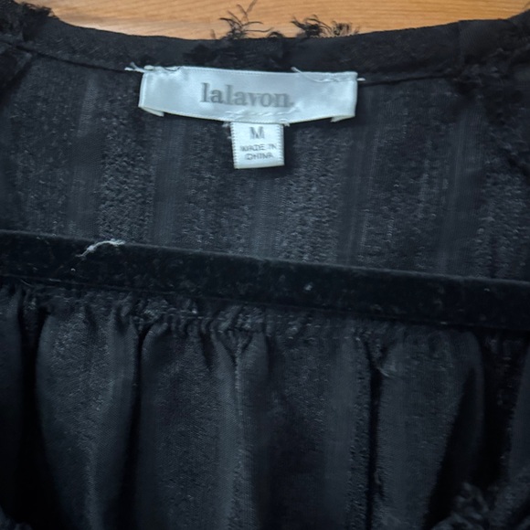 Black Ruffled Blouse - Picture 3 of 4